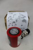 A boxed as new BVA Hydraulics HL10001 10 ton low profile cylinder (10,000 PSI, 700 BAR).