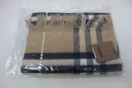An as new Burberry sequined check cashmere scarf (Article 8050535 - RRP £484).