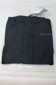 A women's Marmot black minimalist jacket (Size S/P).