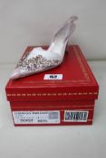 A pair of women's boxed as new Rene Caovillla jewelled slingbacks (EU 36.5).