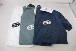 Three as new Emporio Armani T-shirts in various colours (M).