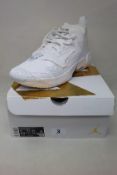 A pair of as new Nike Air Jordan 'Why Not?' Zero.4 in White/Metallic Silver-White (Size UK 10).
