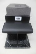 An as new The Watch Stand Duo Black and Silver Watch Stand.