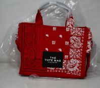 An as new Marc Jacobs True Red The Bandana medium Tote bag.