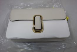 An as new Marc Jacobs The J Marc leather cloud white shoulder bag.