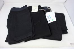 Two pairs of women's as new J Brand Dellah High Rise Leggings in black (27 & 28) and a pair of
