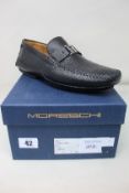 A pair of men's boxed as new Moreschi Tenerife Driver Shoes in black (UK 9).