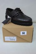 A pair of boxed as new Massimo Dutti Nautico Track lace up shoes in brown (UK 7).