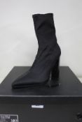 A pair of boxed as new Mantra black Zoey sock boots (UK 5) (Slight rub mark to front sole).