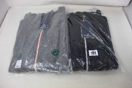 Six men's as new Kronstadt Erik Zip Cardigan Sweaters (5 in anthracite/orange L/XL and 1 in black/