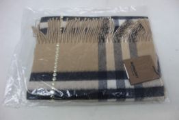 An as new Burberry sequined check cashmere scarf (Article 8050535 - RRP £484).