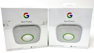 Two boxed as new Nest Protect 2nd Generation Smoke & Carbon Monoxide Alarms (Wired 230V Version) (Bo
