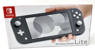 A boxed as new Nintendo Switch Lite Console in Grey (M/N: HDH-S-GAZAA-UKV).