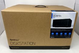 A boxed as new Synology DS1819+ 8 Bay Desktop NAS Enclosure (EU plug cable included) (Box opened, so