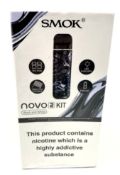 Six boxed as new Smok Novo 2 Pod Vape Kit in Black & White (Boxes sealed) (Over 18's only).