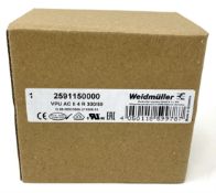Three boxed as new Weidmüller VPU AC II 4 R 300/50 Surge Voltage Arresters (P/N: 2591150000).