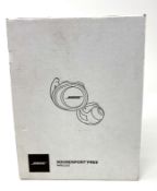 A pair of factory renewed Bose SoundSport Free Wireless Headphones in Orange/Navy (Box sealed. Grade