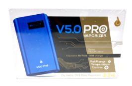 A boxed as new Flowermate V5.0S Pro Vaporizer in Blue (Box sealed) (Over 18's only).