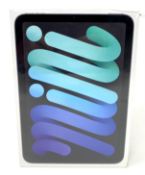 A boxed as new Apple iPad mini 6th Gen (Wi-Fi Only, A2467) 64GB in Space Grey (Box sealed).