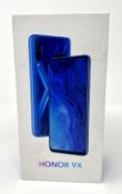 A boxed as new Honor 9X STK-LX1 128gb in Midnight Black (IMEI: 863622047595126) (Box sealed. Grade A