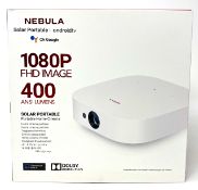 A boxed as new Anker Nebula Solar Portable Projector (Box opened) (UK & EU plugs included).