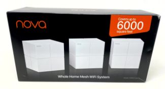 A boxed as new Tenda Nova MW6 Whole Home Mesh Router WiFi System (Pack of 3) (Some cosmetic damage t