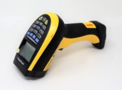 A boxed as new Datalogic PM9501-DKHP433RB Industrial Cordless Barcode Scanner with HLD-P080 Holder (