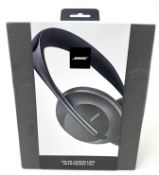 A boxed as new pair of Bose Noise Cancelling Headphones 700 in Black (Box sealed, some damage to box