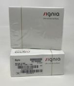 Two boxed as new Signia Motion 13 5Nx Digital Hearing Aids in Silver (REF: 10953694 HA MOTION 13 5NX