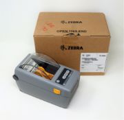 A pre-owned Zebra ZD41022-D0E000EZ 2” 203dpi Thermal Label Printer (Boxed. PSU included).