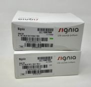 A boxed as new pair of Signia Silk 5X Invisible Hearing Aids (Left REF: 10967893 S_ITE SILK 5X L BL
