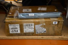 A quantity of GHwares leather suede desk mats in blue.