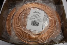 Twenty five as new 25ft Fuel Brake Malleable Copper Petrol Pipe Tube 3/16 OD.