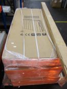 A pallet of as new heaters and tower rails to include Abarron thermal radiators.