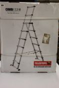 A boxed as new Telesteps Combi 2.3m telescopic ladder.