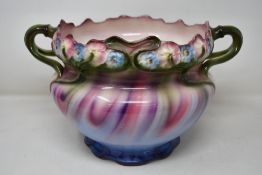 A large Royal Bonn Franz Anton Mehlem Art Nouveau Jugendstil Jardinière (Height 8