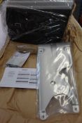 A Triumph Sump plate kit (REF: A9708340) and a Triumph Right Hand Wax Cotton Pannier in Black.