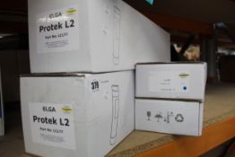 Two boxed as new ELGA Protek L2 LC177 Water Purification Filters and two boxed as new ELGA LC187