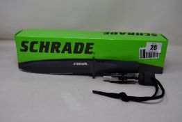 An as new Schrade SCHF1 Survival Knife and Multi-tool (NOTE: Over 18s Only).