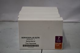 Five boxed as new Service Plus S27R 7 Day heating hot water programmers.