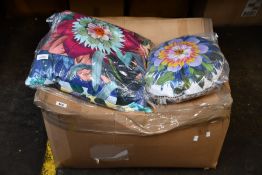 Seven as new Designer Guild Floribunda Cushion with Ruisseau design by Christian Lacroix and three