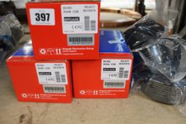 Three boxed as new Brigade SS-002 3044B Select Twin Camera Screen Splitters and three as new VBV-