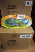 Eighteen as new Zoggs Bondi Junior swimming goggles.