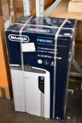 A boxed as new De'Longhi Pinguino PACEL98 10700BTU Energy Class A Portable Air Conditioner.