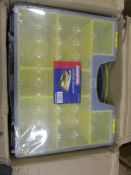 Six Duratool 8 compartment storage boxes D00418.