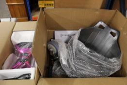 An as new unbranded HY-A02 hoverboard with a City Sport hoverkart.