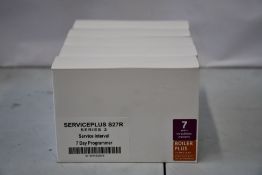 Five boxed as new Service Plus S27R 7 Day heating hot water programmers.