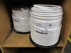 Two Zeroburn Fireproof Cable - White - 100m.