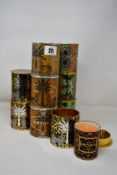 Nine as new Ortigia Sicilia Decorated Scented Candles; 3x Fico D'India, 3x Ambra Nera and 3x