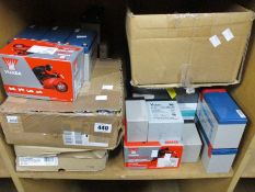 Miscellaneous batteries and related to include Yuasa, PowerSonic and Pro-Elec.